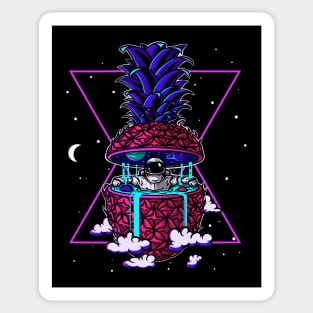 Juicy Intergalactic Pineapple Astronaut Chillin Sticker